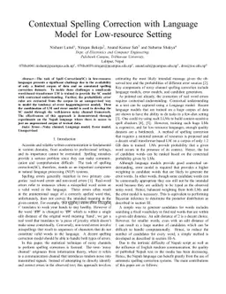 Contextual Spelling Correction with Language Model for Low-resource
  Setting