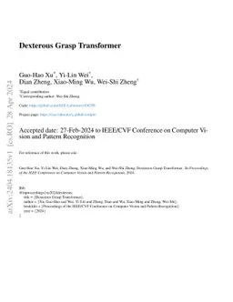 Dexterous Grasp Transformer