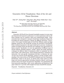 Generative AI for Visualization: State of the Art and Future Directions