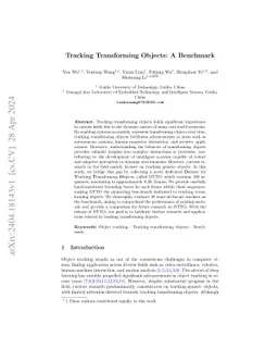 Tracking Transforming Objects: A Benchmark