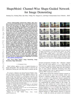 ShapeMoiré: Channel-Wise Shape-Guided Network for Image Demoiréing