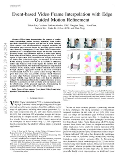 Event-based Video Frame Interpolation with Edge Guided Motion Refinement