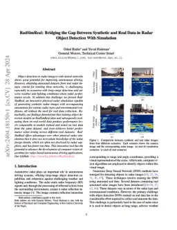 RadSimReal: Bridging the Gap Between Synthetic and Real Data in Radar
  Object Detection With Simulation