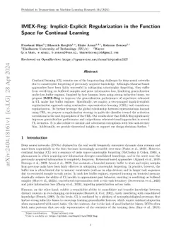 IMEX-Reg: Implicit-Explicit Regularization in the Function Space for
  Continual Learning