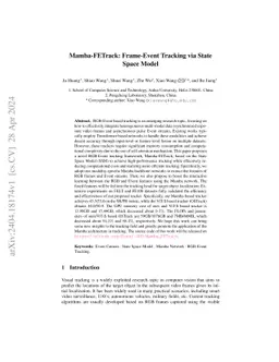 Mamba-FETrack: Frame-Event Tracking via State Space Model