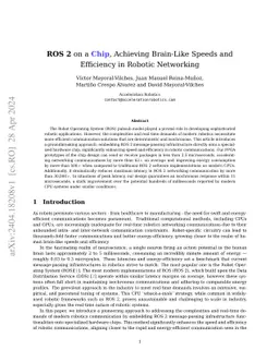 ROS 2 on a Chip, Achieving Brain-Like Speeds and Efficiency in Robotic
  Networking