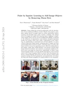 Paint by Inpaint: Learning to Add Image Objects by Removing Them First