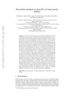 Flood Data Analysis on SpaceNet 8 Using Apache Sedona