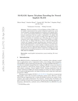 S3-SLAM: Sparse Tri-plane Encoding for Neural Implicit SLAM