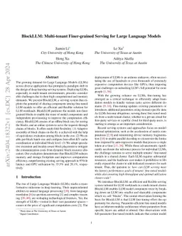 BlockLLM: Multi-tenant Finer-grained Serving for Large Language Models