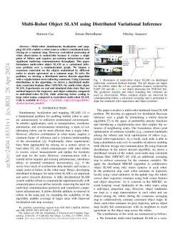 Multi-Robot Object SLAM using Distributed Variational Inference