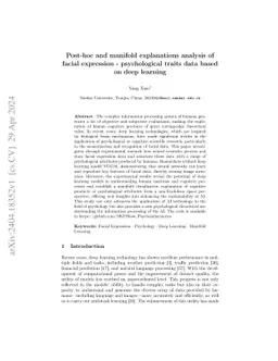 Post-hoc and manifold explanations analysis of facial expression data
  based on deep learning