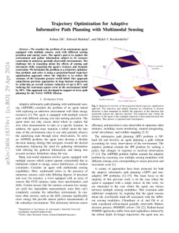 Trajectory Optimization for Adaptive Informative Path Planning with
  Multimodal Sensing