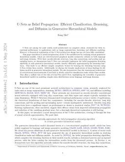 U-Nets as Belief Propagation: Efficient Classification, Denoising, and
  Diffusion in Generative Hierarchical Models