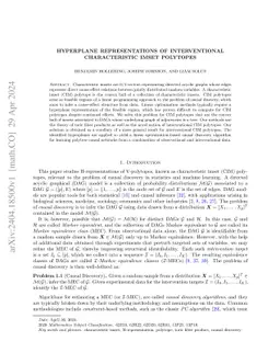 Hyperplane Representations of Interventional Characteristic Imset
  Polytopes