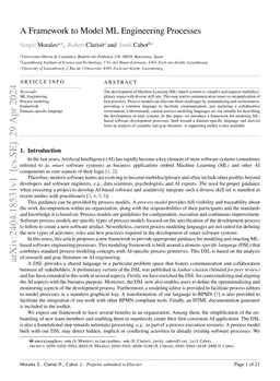 A Framework to Model ML Engineering Processes