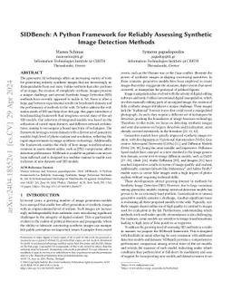 SIDBench: A Python Framework for Reliably Assessing Synthetic Image
  Detection Methods