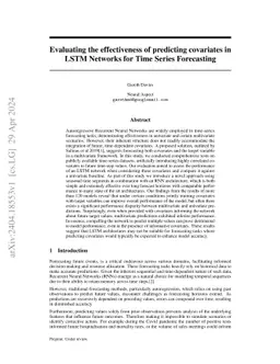 Evaluating the effectiveness of predicting covariates in LSTM Networks
  for Time Series Forecasting