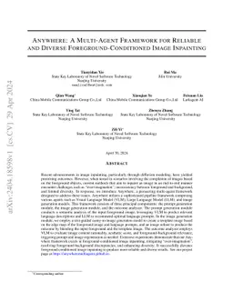 Anywhere: A Multi-Agent Framework for User-Guided, Reliable, and Diverse Foreground-Conditioned Image Generation
