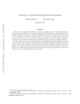 Atomicity in Distributed Quantum Computing