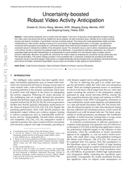 Uncertainty-boosted Robust Video Activity Anticipation