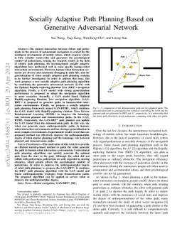 Socially Adaptive Path Planning Based on Generative Adversarial Network