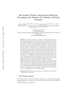The Socface Project: Large-Scale Collection, Processing, and Analysis of
  a Century of French Censuses