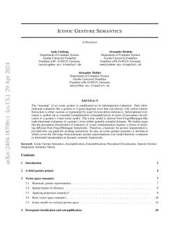 The Spatial Semantics of Iconic Gesture