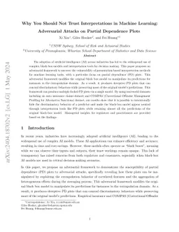 Why You Should Not Trust Interpretations in Machine Learning:
  Adversarial Attacks on Partial Dependence Plots