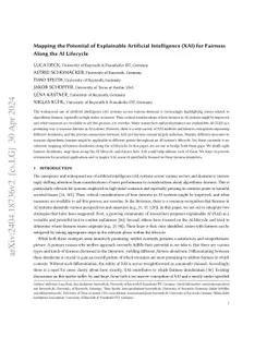 Mapping the Potential of Explainable AI for Fairness Along the AI
  Lifecycle