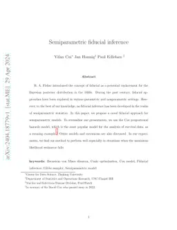 Semiparametric fiducial inference