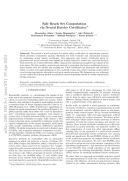 Safe Reach Set Computation via Neural Barrier Certificates