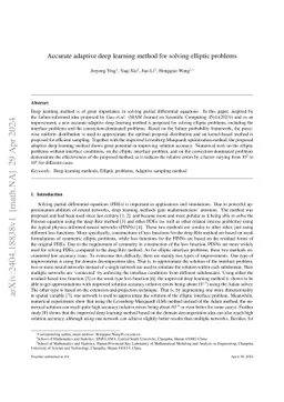 Accurate adaptive deep learning method for solving elliptic problems