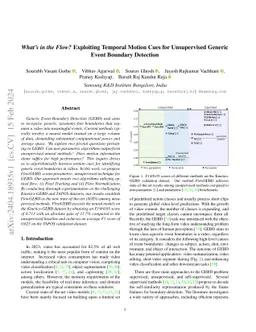 What's in the Flow? Exploiting Temporal Motion Cues for Unsupervised
  Generic Event Boundary Detection