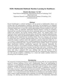 M3H: Multimodal Multitask Machine Learning for Healthcare