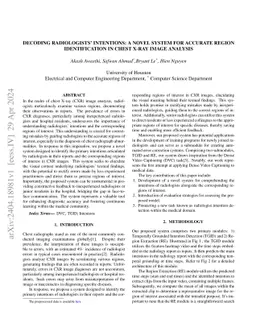 Decoding Radiologists' Intentions: A Novel System for Accurate Region
  Identification in Chest X-ray Image Analysis