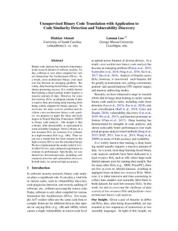 Unsupervised Binary Code Translation with Application to Code Similarity
  Detection and Vulnerability Discovery