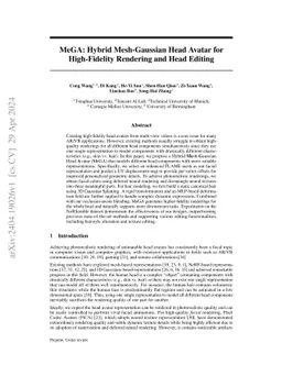 MeGA: Hybrid Mesh-Gaussian Head Avatar for High-Fidelity Rendering and
  Head Editing