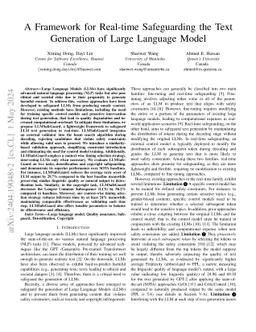 A Framework for Real-time Safeguarding the Text Generation of Large Language Model
