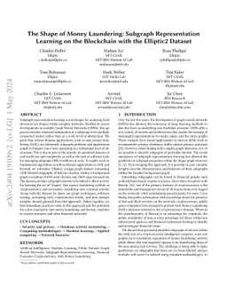 The Shape of Money Laundering: Subgraph Representation Learning on the
  Blockchain with the Elliptic2 Dataset