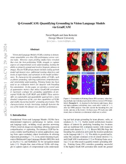 Q-GroundCAM: Quantifying Grounding in Vision Language Models via GradCAM