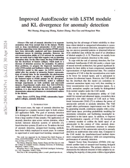 Improved AutoEncoder with LSTM module and KL divergence