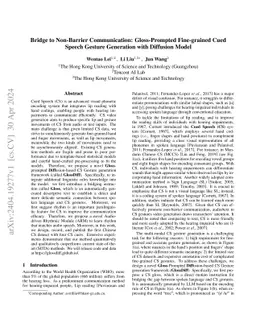Bridge to Non-Barrier Communication: Gloss-Prompted Fine-grained Cued
  Speech Gesture Generation with Diffusion Model