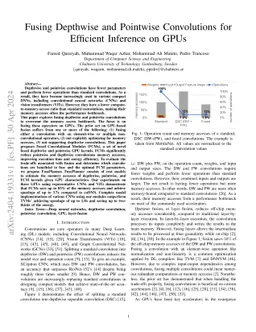 Fusing Depthwise and Pointwise Convolutions for Efficient Inference on
  GPUs