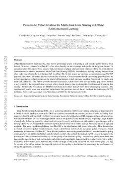 Pessimistic Value Iteration for Multi-Task Data Sharing in Offline
  Reinforcement Learning