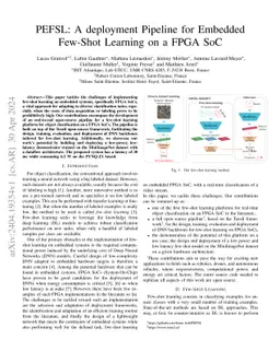 PEFSL: A deployment Pipeline for Embedded Few-Shot Learning on a FPGA
  SoC