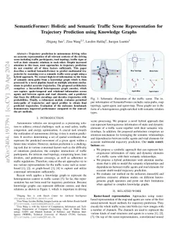 SemanticFormer: Holistic and Semantic Traffic Scene Representation for
  Trajectory Prediction using Knowledge Graphs
