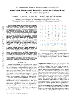 Cross-Block Fine-Grained Semantic Cascade for Skeleton-Based Sports
  Action Recognition
