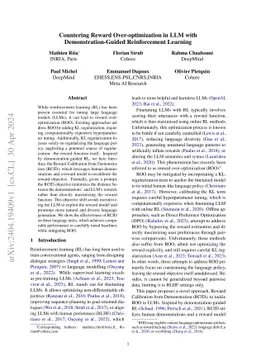 Countering Reward Over-optimization in LLM with Demonstration-Guided
  Reinforcement Learning