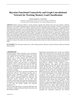 Bayesian Functional Connectivity and Graph Convolutional Network for
  Working Memory Load Classification
